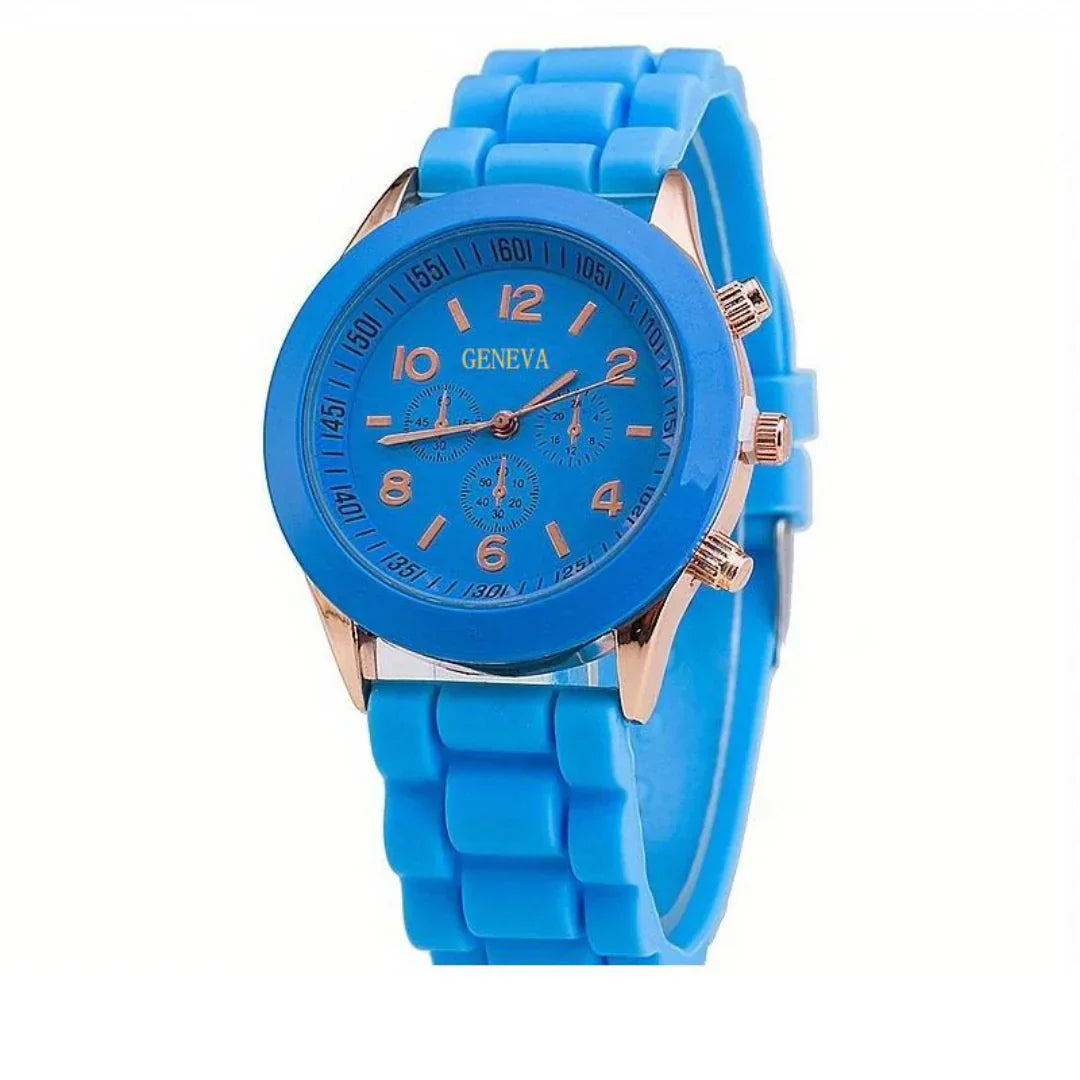 Lässige Quarz Uhr aus Silikon - Klassisch & Zeitlos