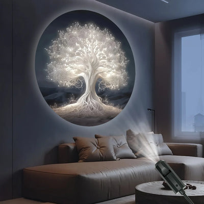 MysticGlow Light – 360° Baum des Lebens LED Projektionslampe
