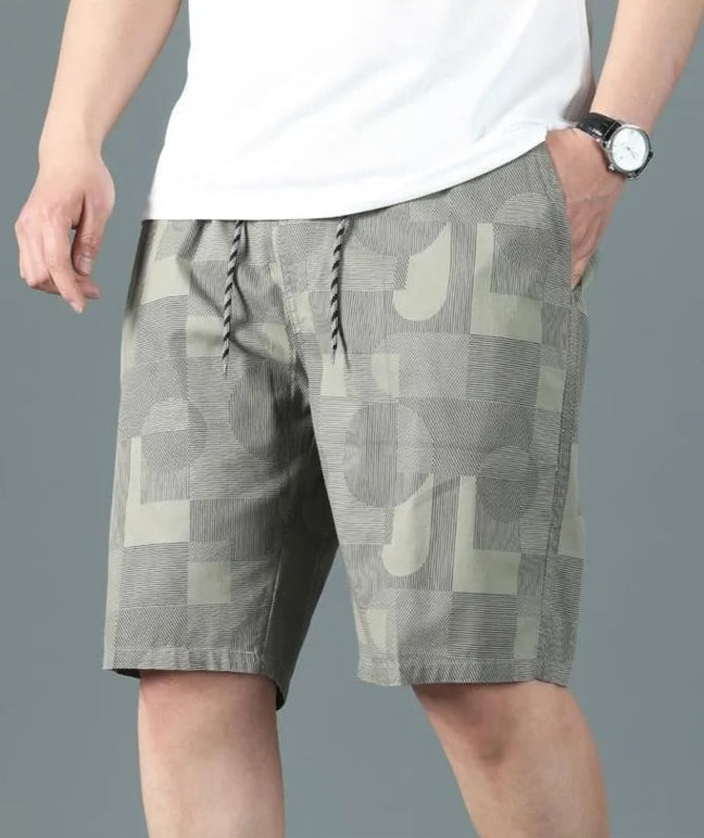 Bermuda-Shorts aus Baumwolle mit geometrischem Muster für Herren - Mateo