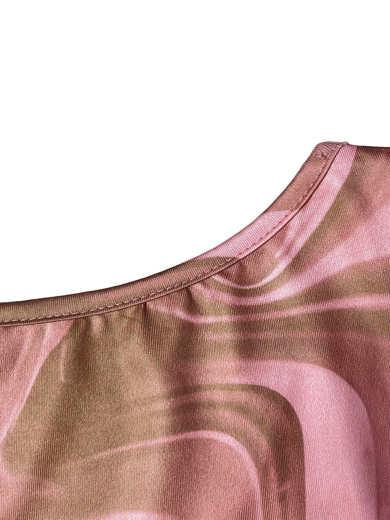 Bodycon Kleid mit Quadratischem Ausschnitt Mini mit Schlitz Digitaldruck