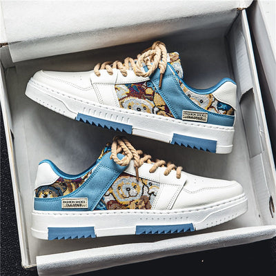 Herren Turnschuhe bestickte Platte lässigen Stil - Elías