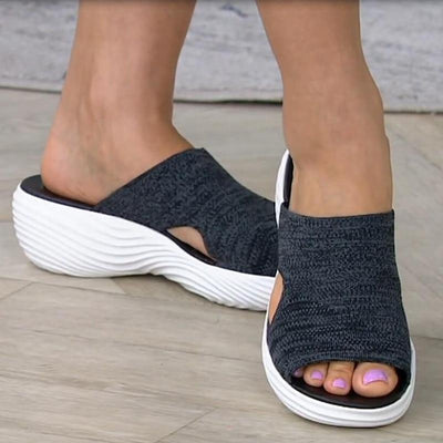 Offene Zehen Stricksandalen für Damen