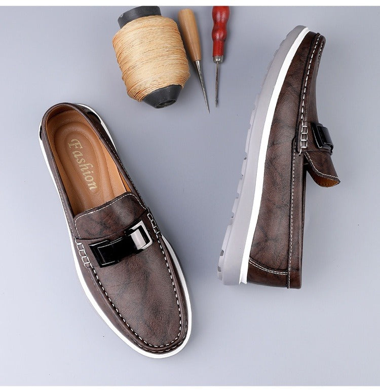 Elegante Herren-Slipper aus braunem Leder im britischen Stil - Weston