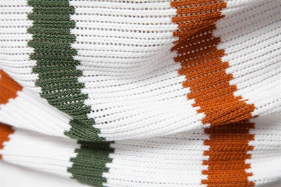 Herren-Poloshirt aus Rippenstrick mit vertikalen Streifen - Álvaro