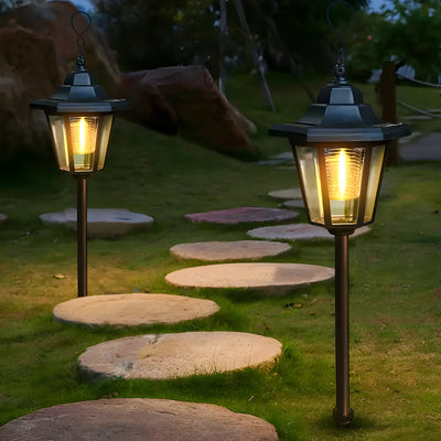 LumiTrail Light – Vintage 2er-Set Solar Gartenleuchten für Außen mit LED