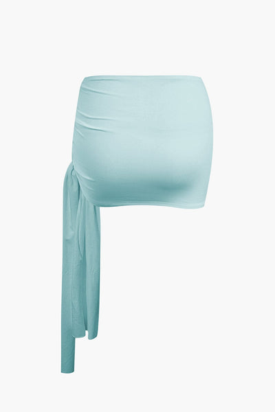 Athena | One-Shoulder Top & Drapierter Minirock – Perfekt für glamouröse Auftritte