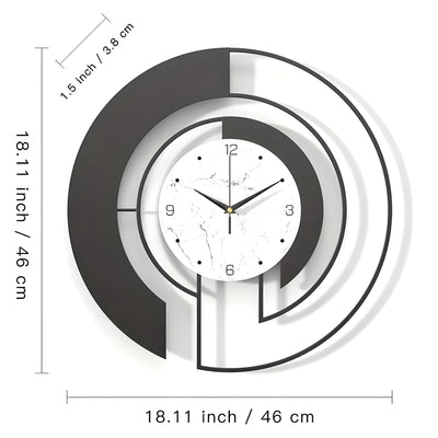 TimelessArc Clock – Minimalistische Geräuschlose geometrische Wanduhr
