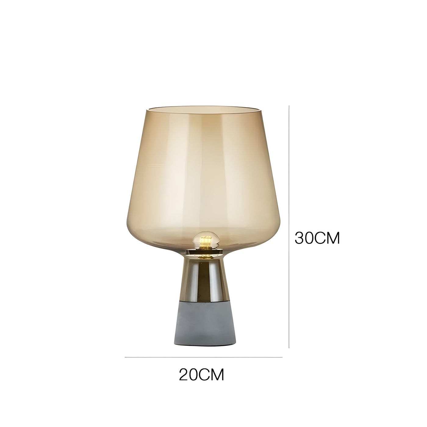 GlowSphere Tischleuchte – Italienisches Glasballon-Design