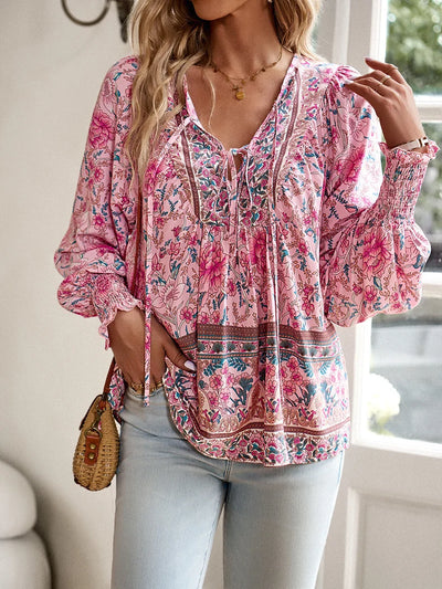Marisa®️™ | Fließendes Bohemian-Top mit Blumenmuster