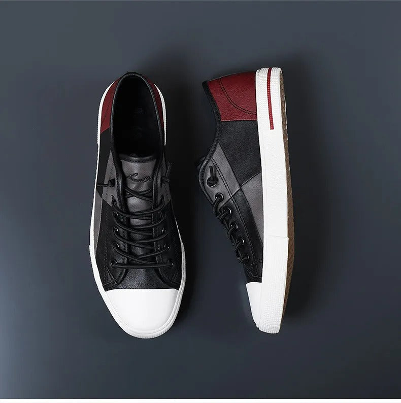 Lässige Herren-Turnschuhe aus Synthetikleder in Blockform - Tomás