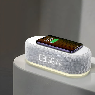 BrightCharge Clock – Kabellose Ladestation und Wecker