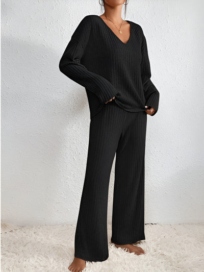 Isla™ | Gestreifter V-Ausschnitt Pullover Set