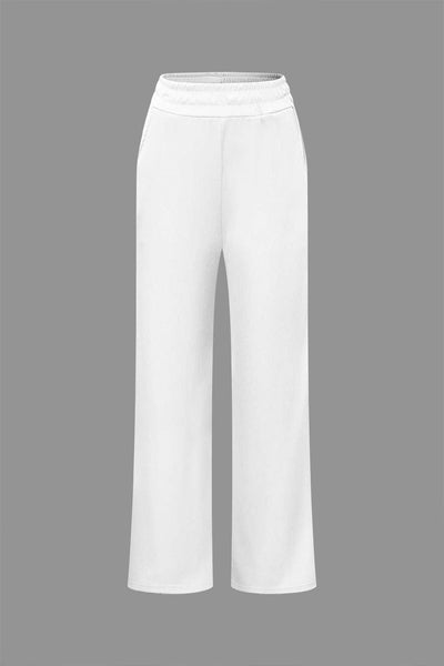 Daniela | Elegantes Zweiteiler-Set mit Asymmetrischem Oberteil & Weiten Hosen