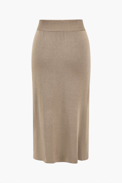 Amelie | Elegantes Strick-Set mit Peplum-Top & Bleistiftrock