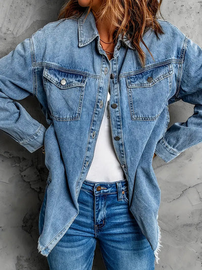 Malika - Langärmelige Denim Jacke