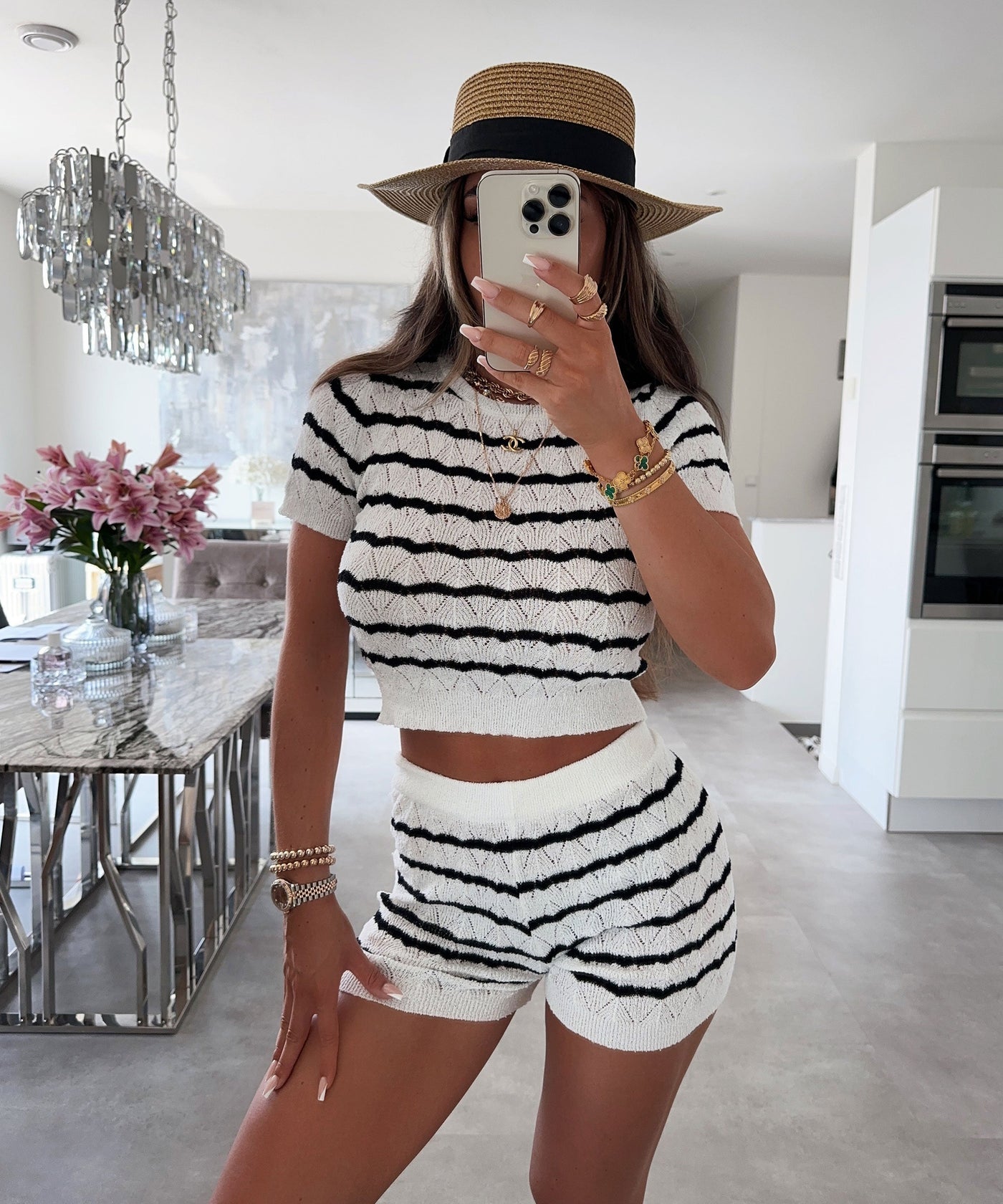 Oberteil mit Strukturmuster und eleganter moderner Ausstrahlung für Damen