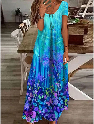 Floral Maxi Kleid für Frauen perfekt für den Sommer - Luitgard