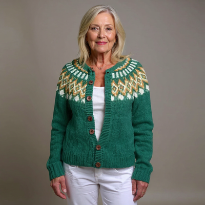 Stephanie | Vintage Isländische Strickjacke