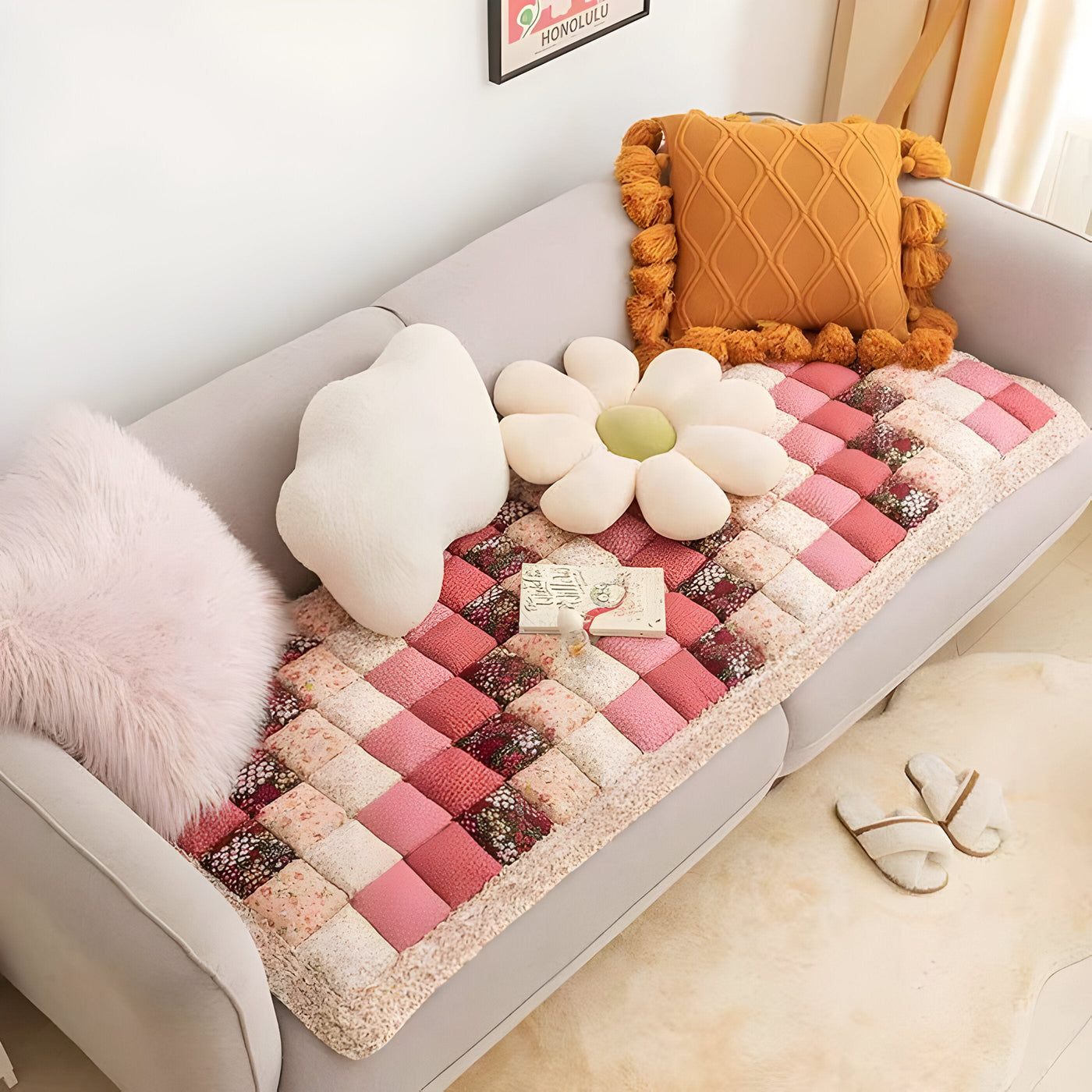 VelvaLoom Cover - Schicker Baumwoll-Schutzbezug für die Couch