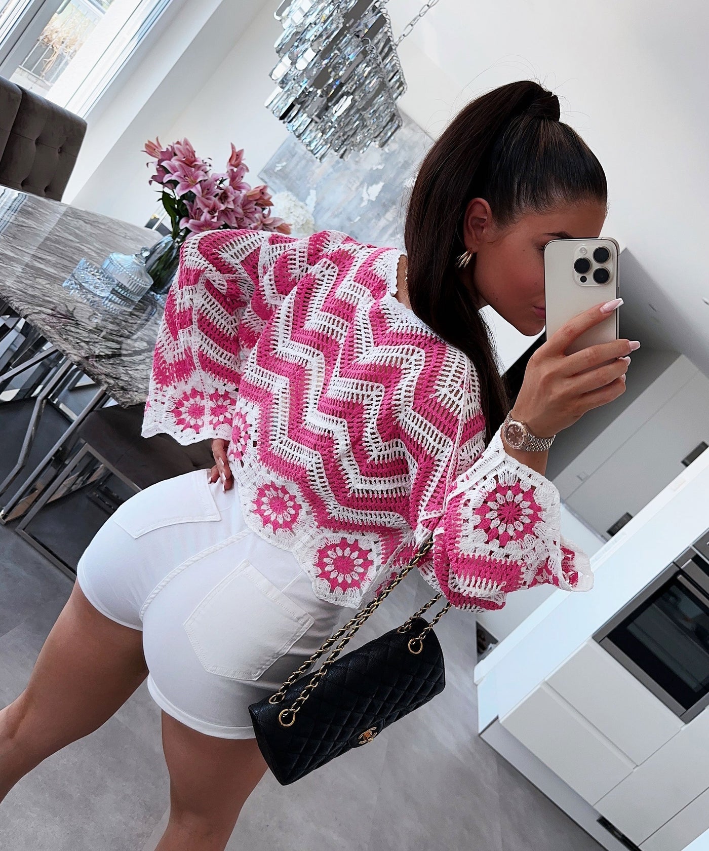 Zartes rosa Oberteil mit femininer Anmut für Damen