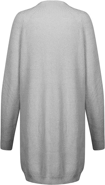 Damen Strickkleid mit Rollkragen und Oversize Passform