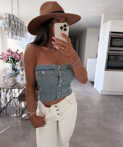 Hellblaues Oberteil mit sanfter Frische für Frauen