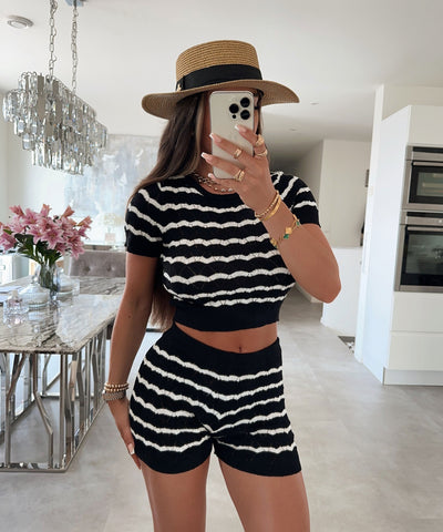 Oberteil mit Strukturstreifen und moderner Dimension für Frauen