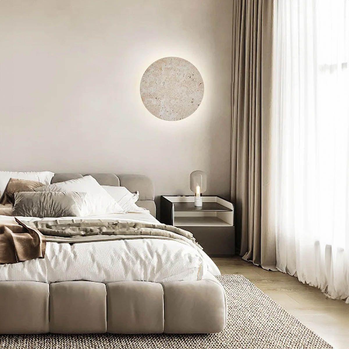 VintageRock Light - Vintage Runde Stein LED Wandleuchte