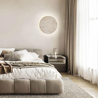 VintageRock Light - Vintage Runde Stein LED Wandleuchte