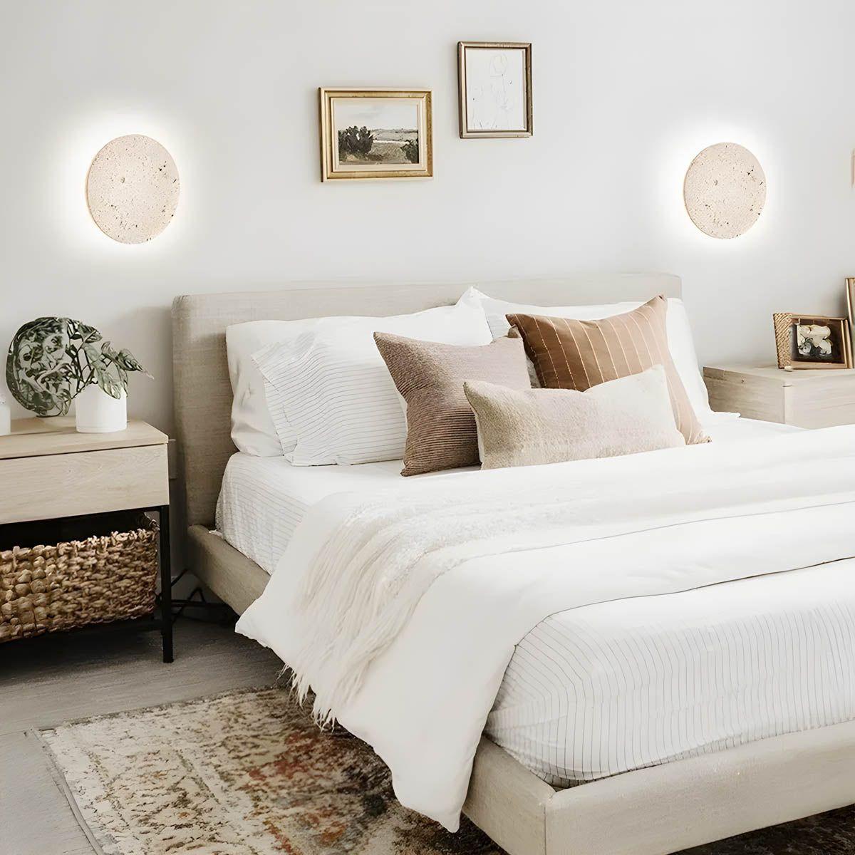 VintageRock Light - Vintage Runde Stein LED Wandleuchte