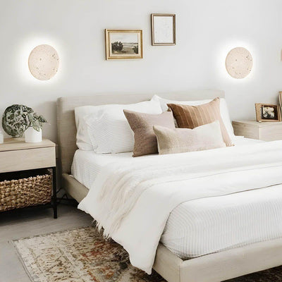 VintageRock Light - Vintage Runde Stein LED Wandleuchte