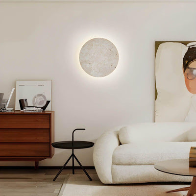 VintageRock Light - Vintage Runde Stein LED Wandleuchte