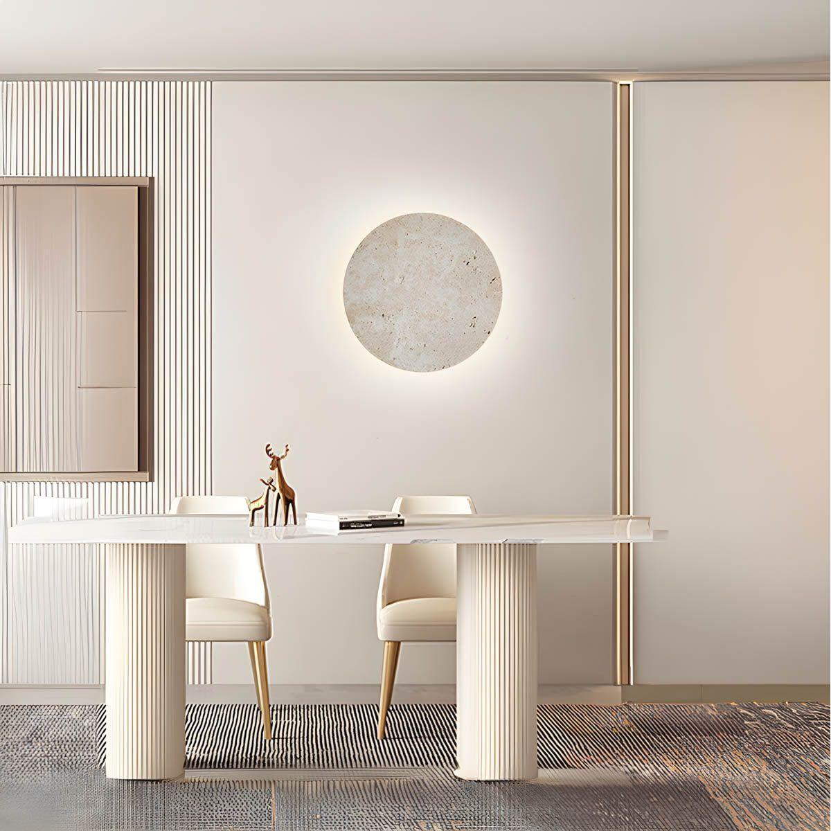 VintageRock Light - Vintage Runde Stein LED Wandleuchte