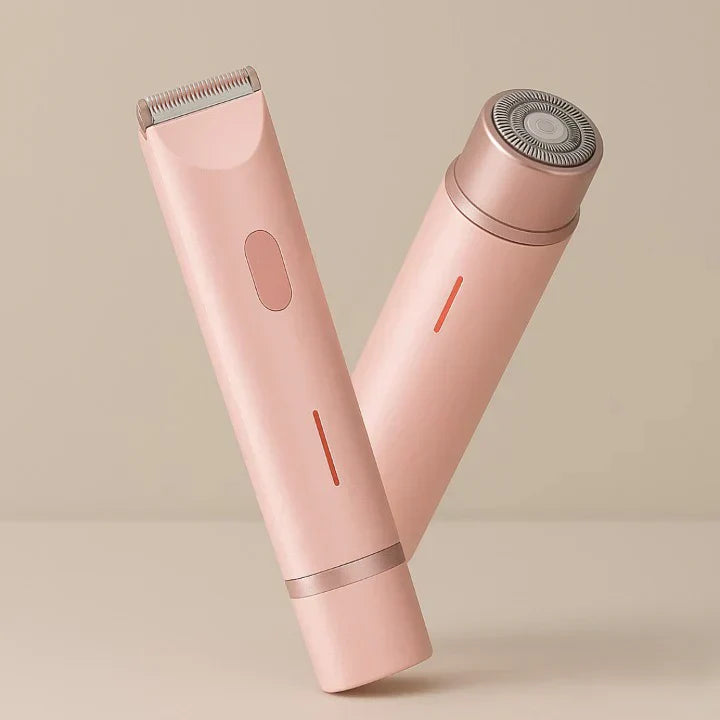Elektrischer Damenrasierer | Sanfte Haarentfernung | Doppelkopf | Wasserdicht | Kabellos