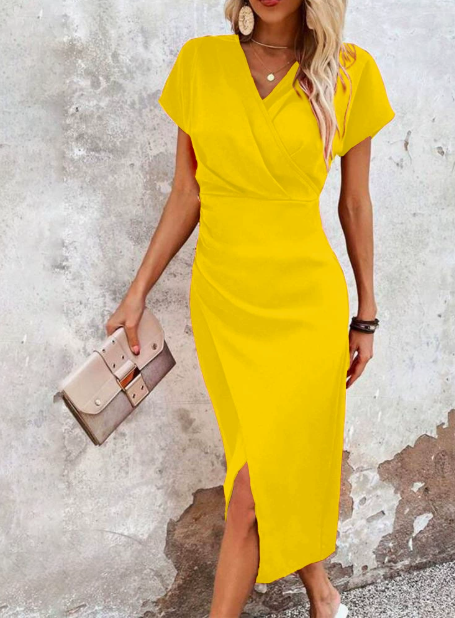 Wickelkleid mit Schlitz für Damen