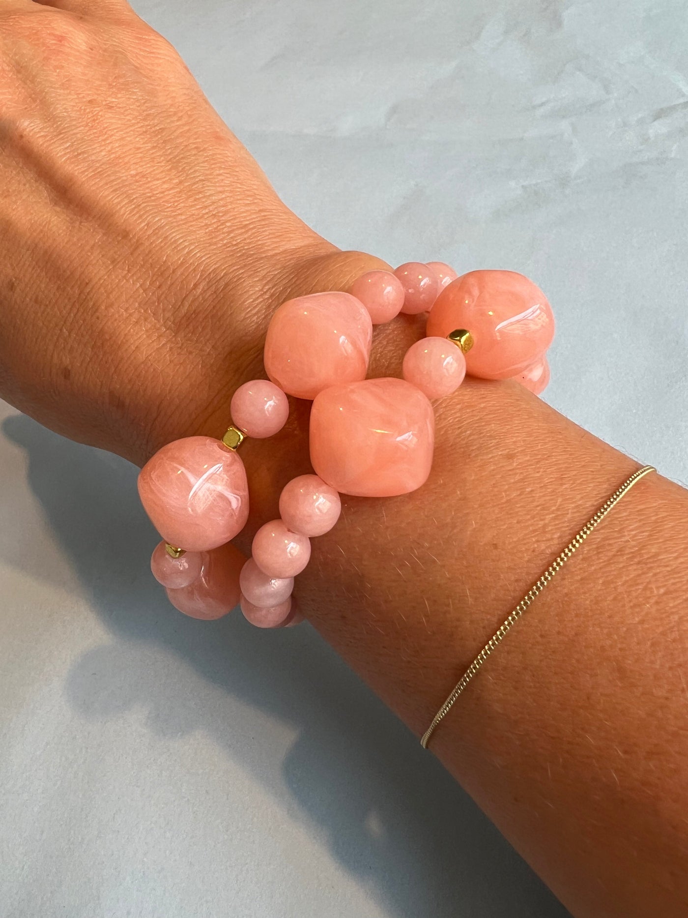 Perlenarmband mit Goldakzenten Für Frauen