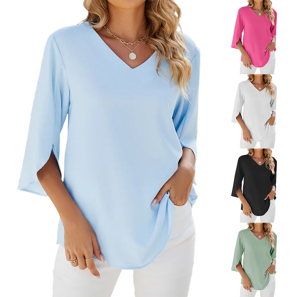 Maja®️™ - Bluse mit V-Ausschnitt