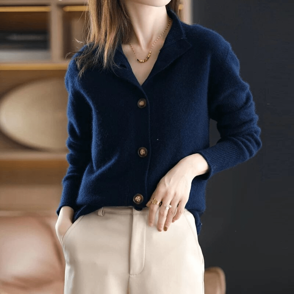 Anny | Luxuriöser Cashmere Strickcardigan
