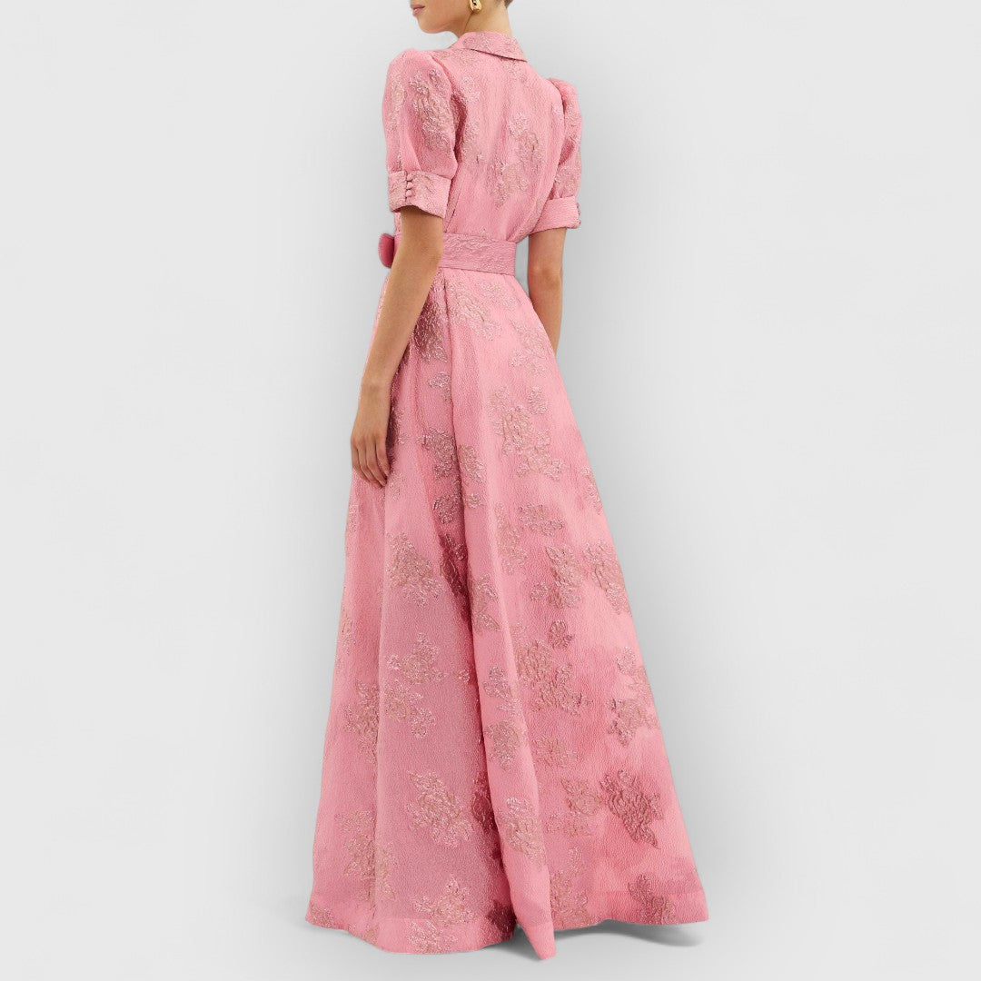 Colette | Elegantes langes Kleid mit Gürtel