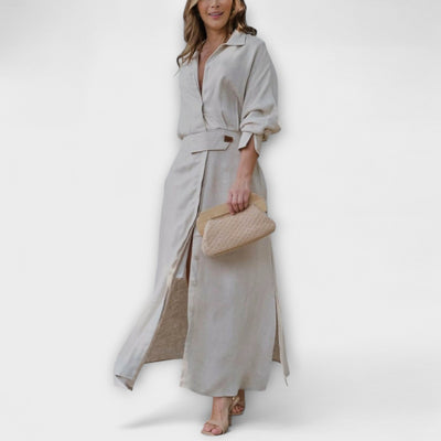 Jeanette - V-Neck Maxi Dress