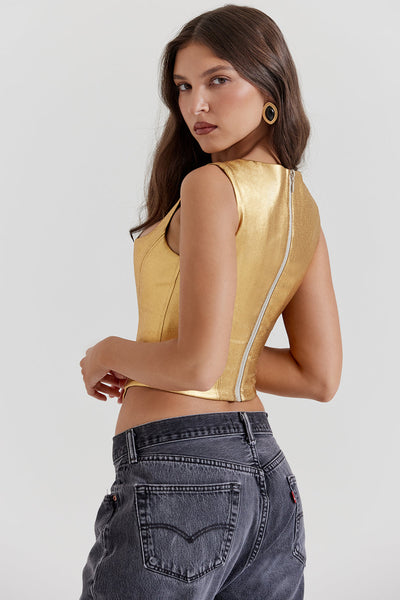 Satinkorsett mit Geformter Passform und Luxuriösem Glanz für Frauen