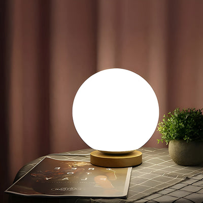 CharmingGlow Light – Lässige Holz-Glas-Tischleuchte