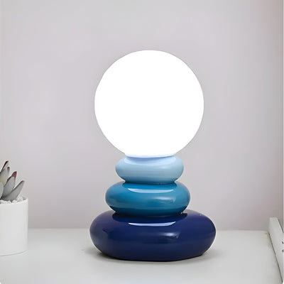 LayeredLumi Lampe - Skandinavische, farbenfrohe, gestapelte Tischlampe