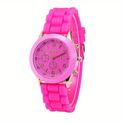 Lässige Quarz Uhr aus Silikon - Klassisch & Zeitlos