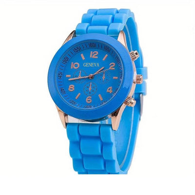 Lässige Quarz Uhr aus Silikon - Klassisch & Zeitlos