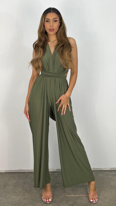 TINATII  Laure Jumpsuit - Modischer Einteiler mit weitem Bein