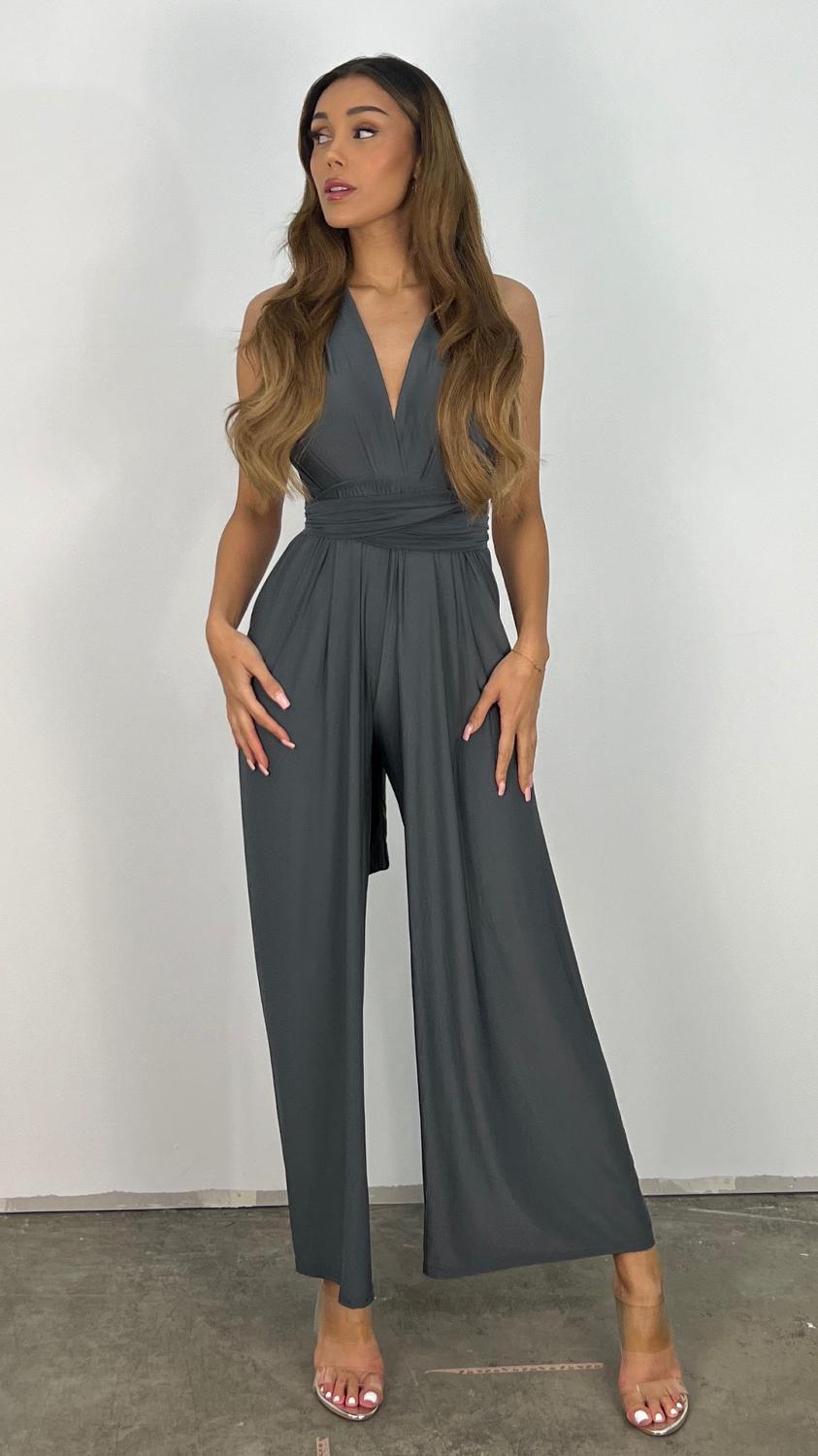 TINATII  Laure Jumpsuit - Modischer Einteiler mit weitem Bein
