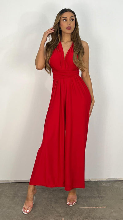 TINATII  Laure Jumpsuit - Modischer Einteiler mit weitem Bein