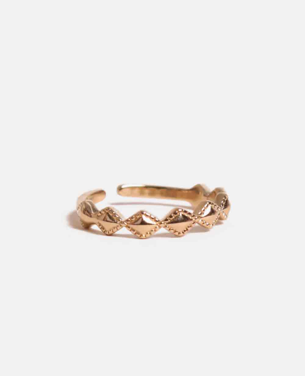 Goldfarbener Ring mit Skulpturalem Design Für Frauen