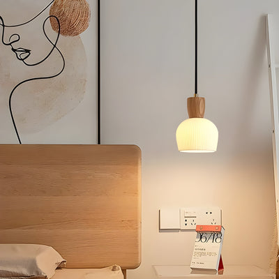 SereniGlow Light - Keramische Japanische LED-Hängelampe